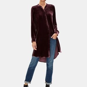 NWT Eileen Fisher Crushed Velvet Classic Collar Tunic (3X)